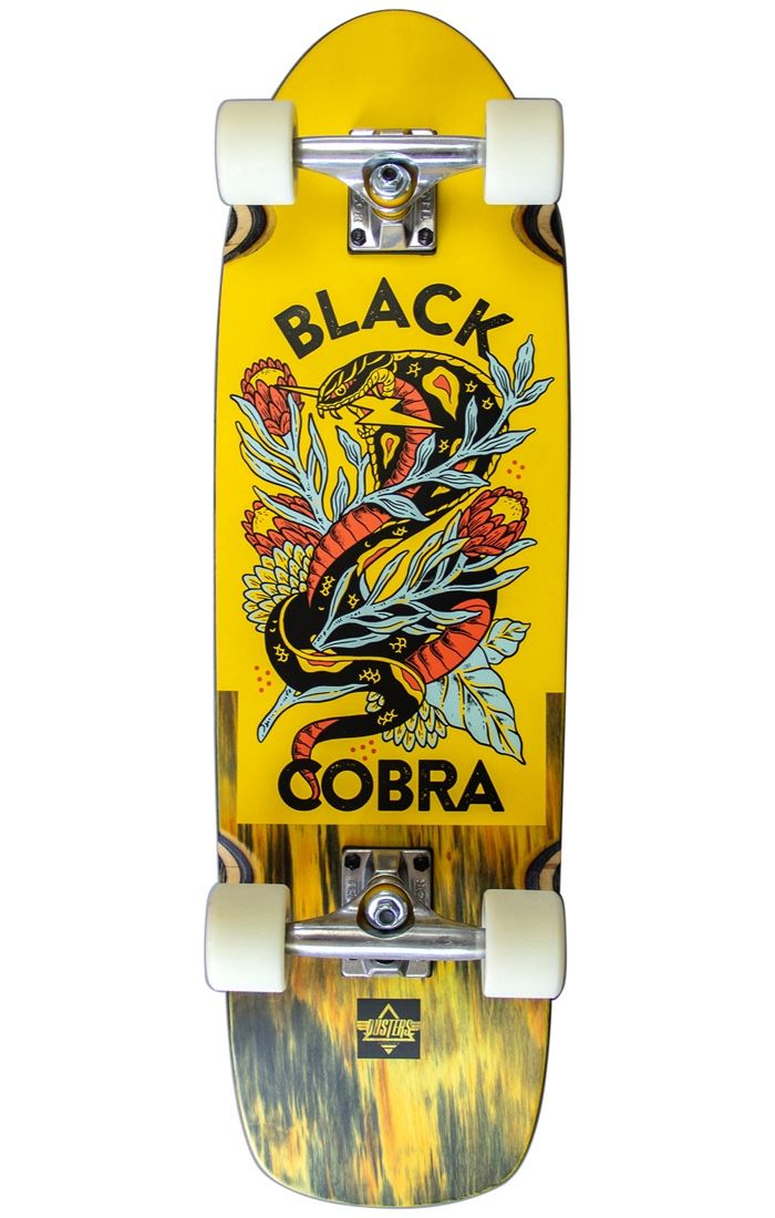 Dusters Cobra Yellow 29.5" - Cruiser Complete Deck Design Snake