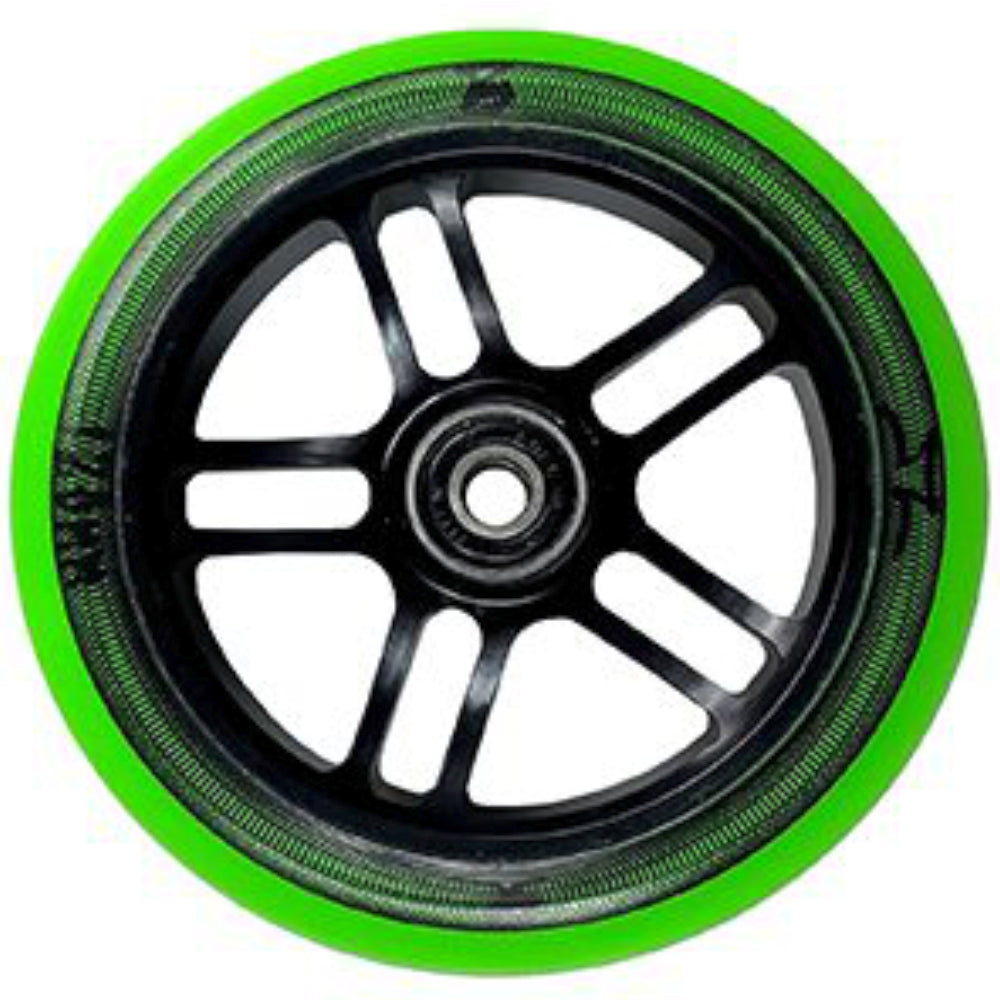 AO Scooters Circles 120x24mm (PAIR) - Scooter Wheels Black Green