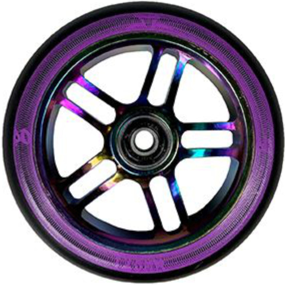 AO Scooters Circles 120x24mm (PAIR) - Scooter Wheels Oilslick Black