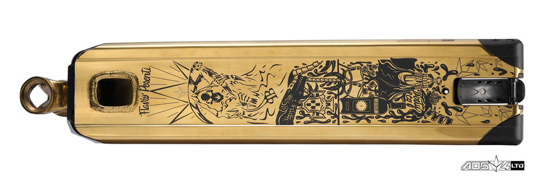 Envy AOS V4 Limited Edition Flavio Pesenti 2018, Scooter Deck, Gold, Bottom View