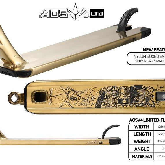 Envy AOS V4 Limited Edition Flavio Pesenti 2018, Scooter Deck, Gold, Details