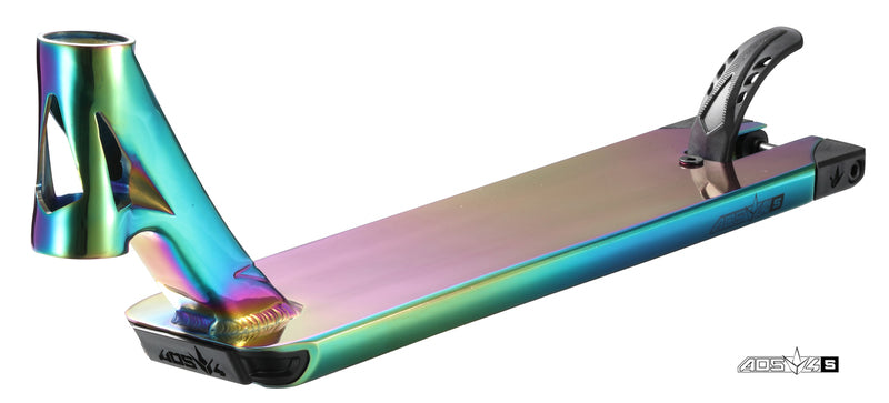 AOS V4 Limited Edition «Small Deck» 2018, Scooter Deck, Oilslick, Angle View