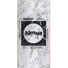 Almost Minimalist R7 White 8.5 - Skateboard Deck Close Up Logo