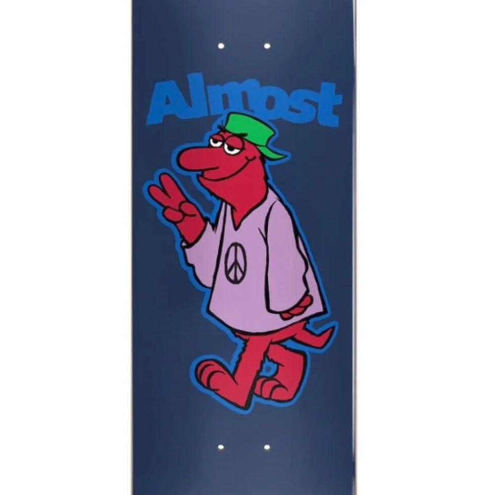 Almost Peace Out HYB Blue 8.375 - Skateboard Deck Close Up