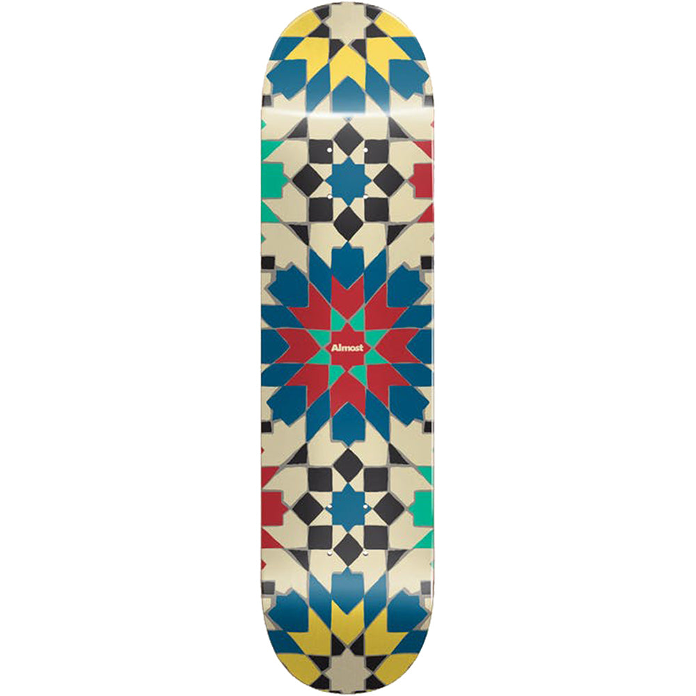 Almost Tile Pattern Resin Cream 8.0 - Skateboard Deck