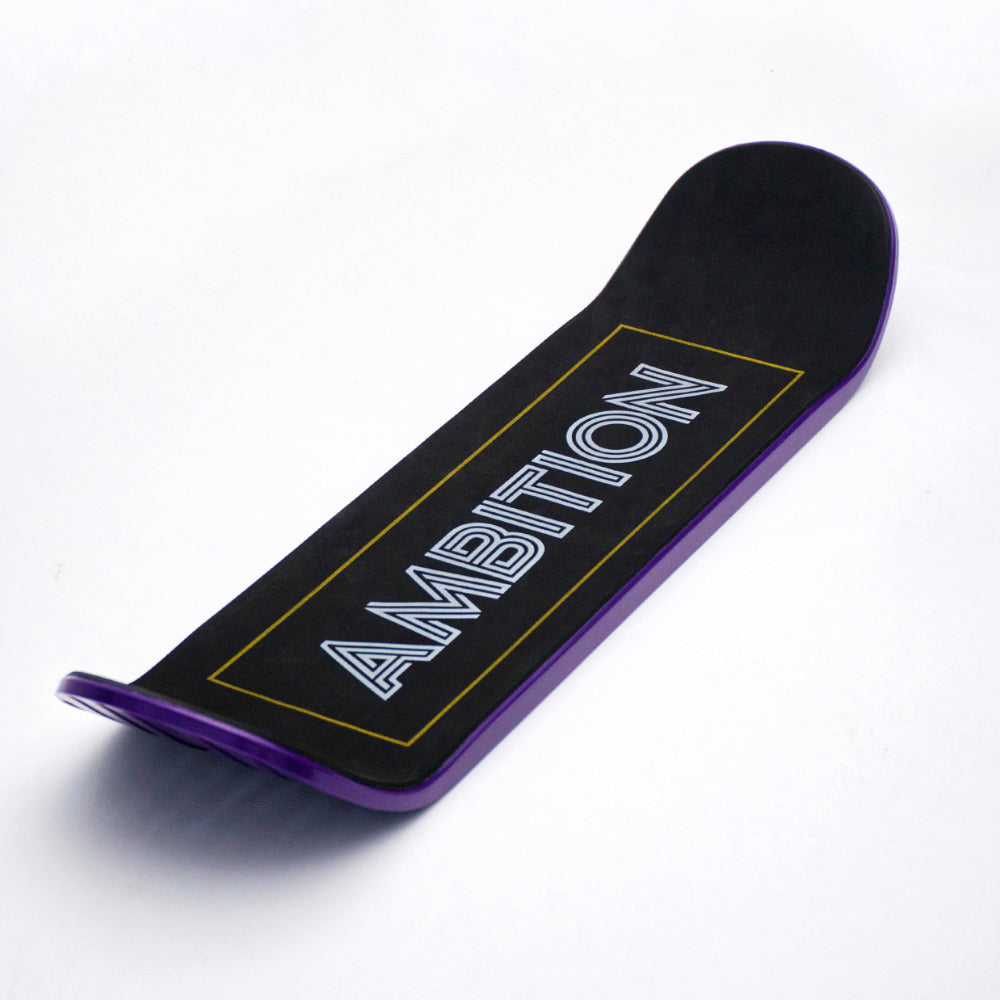 Ambition Jib Purple Snowskate Angle The Jib Series are entry level injected plastic snowskates. Perfect for the beginner snowskater with limited skateboarding experience. Ideal for backyard ride-on obstacles, hill bombs and learning basic tricks. Get jibbin’!  Store in a cold & covered area for optimal stiffness and performance. Proudly made in Montreal, Canada from recyclable plastic.