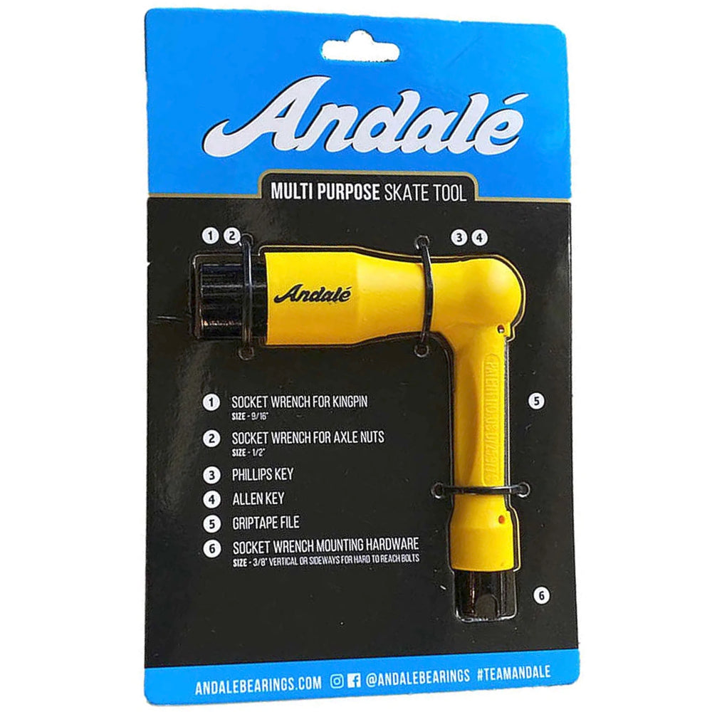 Andale Multi Purpose Tool Yellow - Skateboard Tool Package