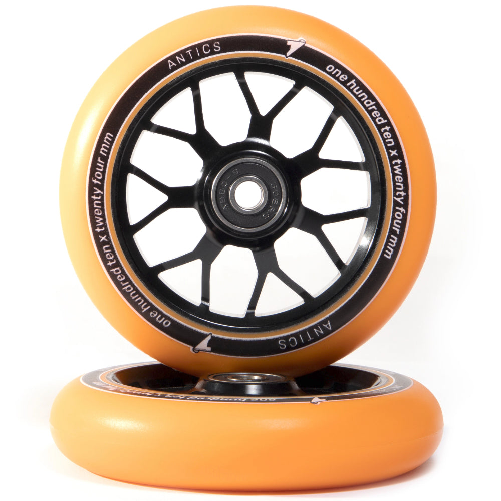 Antics Glider Scooter Wheels 110x24mm Orange Pair