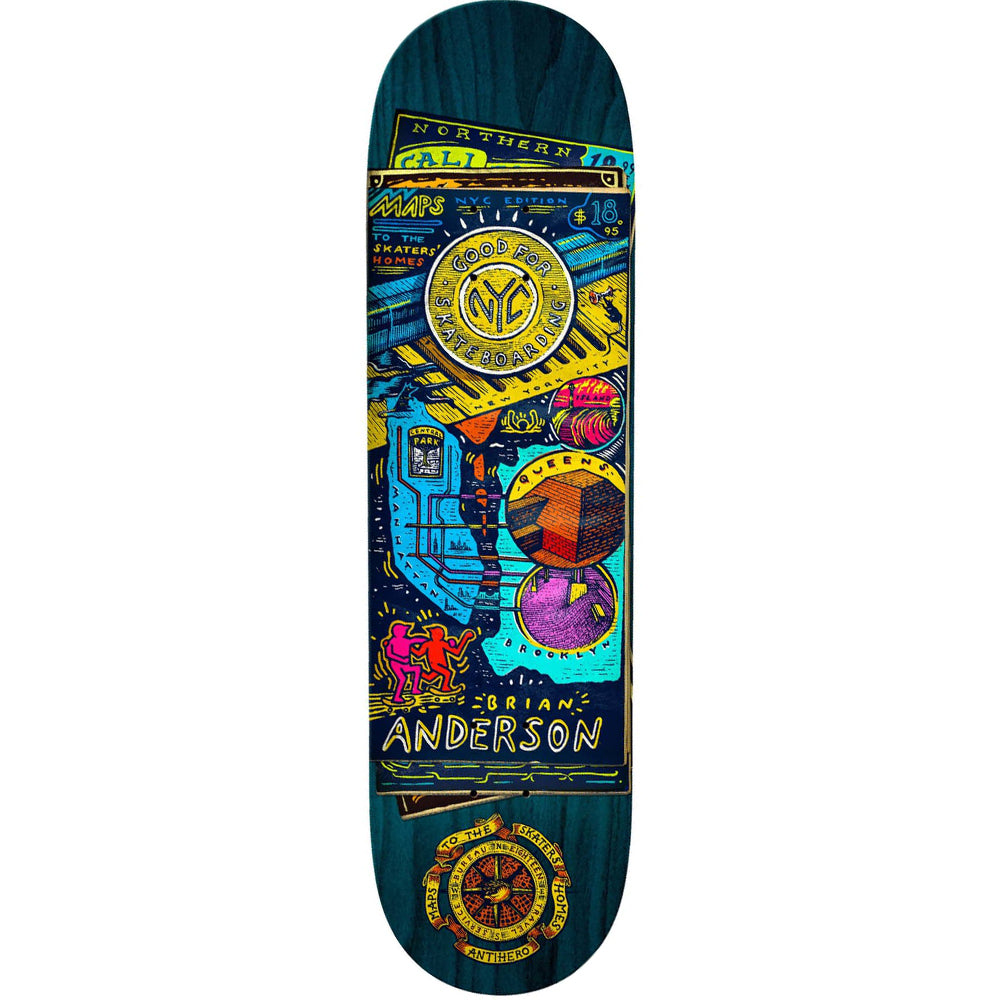 Antihero B.A. Maps To The Skater Homes 8.75 - Skateboard Deck