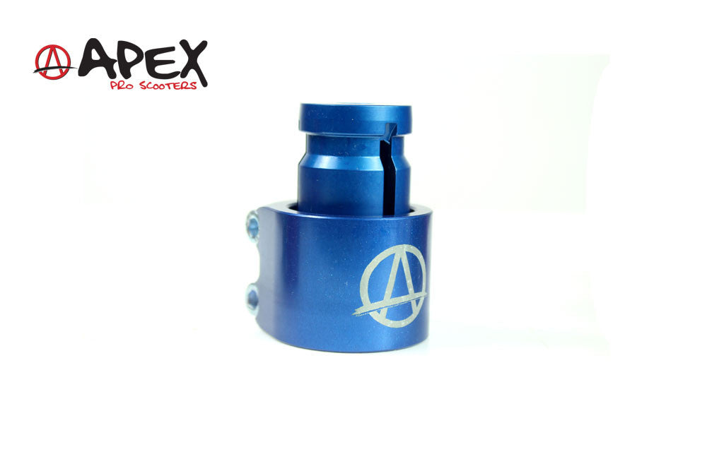 Scooter clamp for freestyle scooter, Blue, IHC/HIC Converter