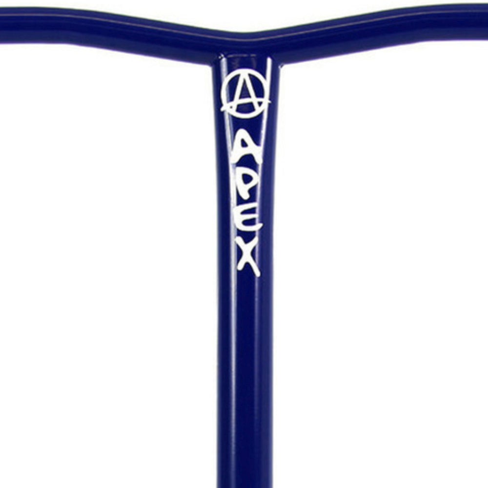 Apex Bol Bars Black Oversized Freestyle Scooter Bars HIC Blue Close Up