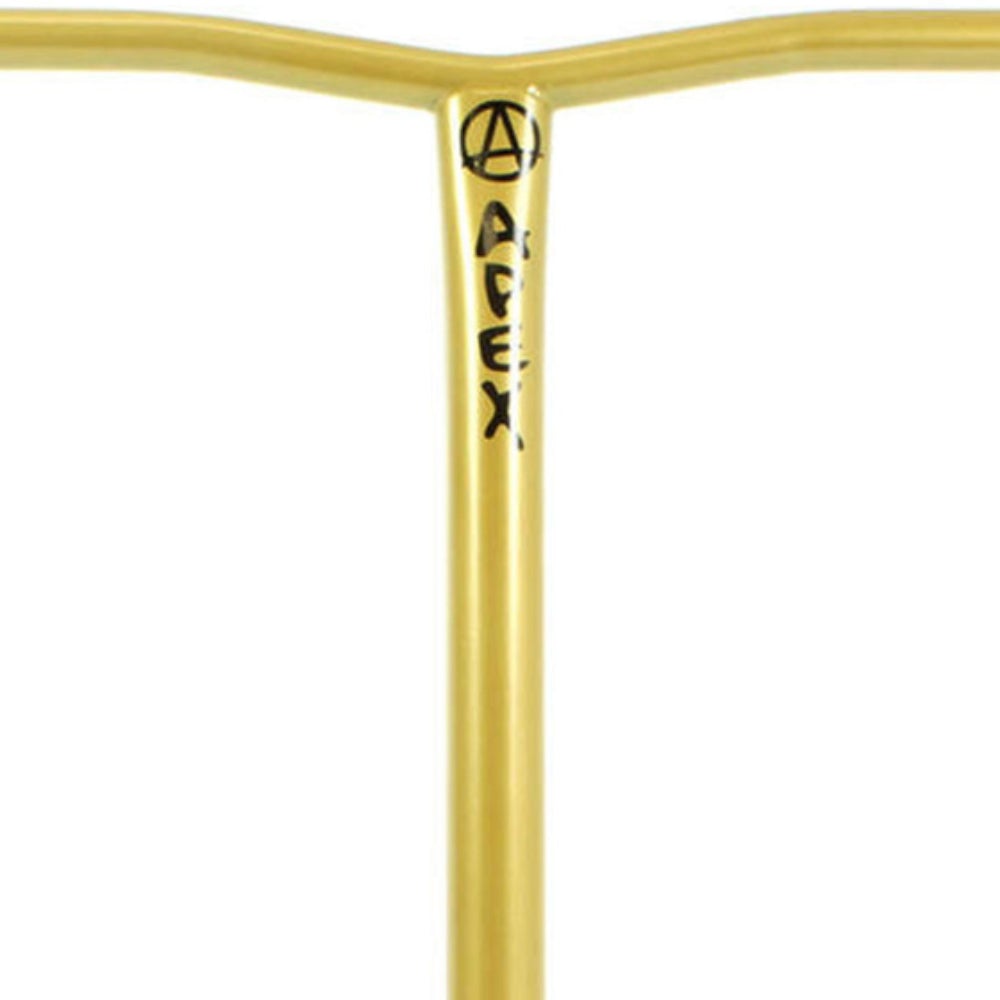 Apex Bol Bars Black Oversized Freestyle Scooter Bars HIC Gold Close Up