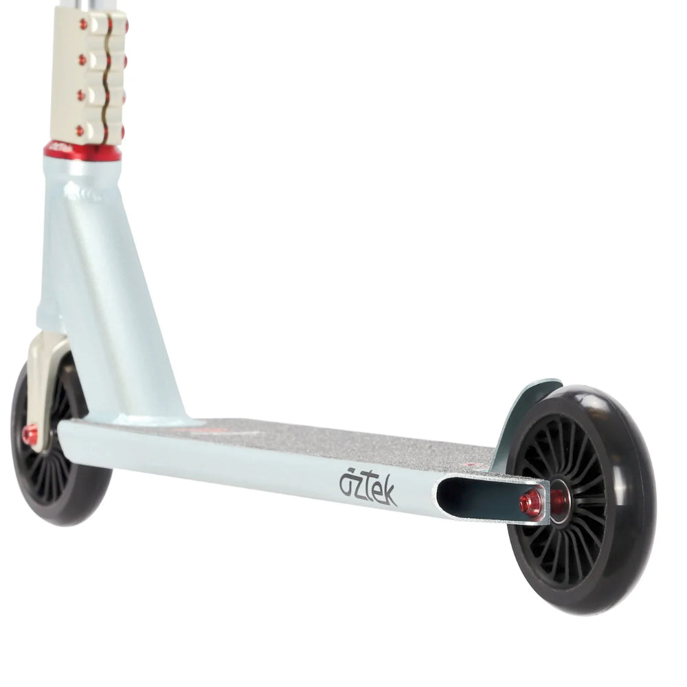 Aztek Corsa Freestyle Super Light Park Scooter Complete Aqua Back Angle Architect Wheels