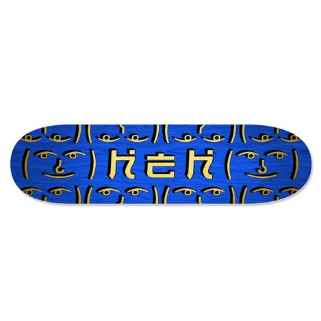 Copy of HEH OG Gold Logo Blue Top / Bottom - Skateboard Deck