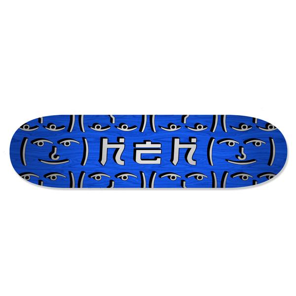 HEH OG Silver Logo Blue Top / Bottom - Skateboard Deck