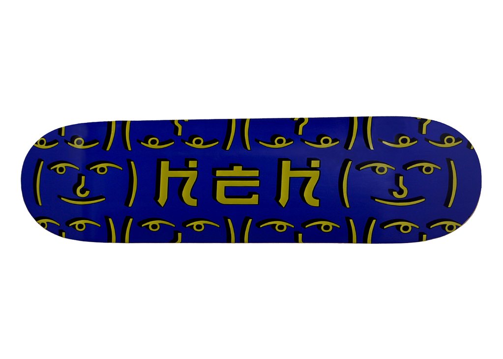 HEH OG Yellow Logo Blue Top / Bottom - Skateboard Deck