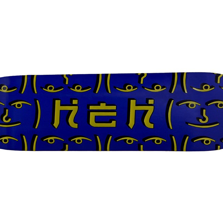 HEH OG Yellow Logo Blue Top / Bottom - Skateboard Deck