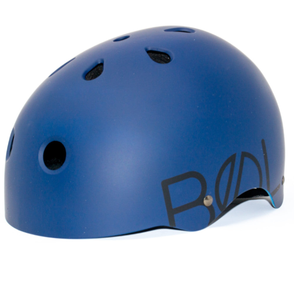 Bol Rubber Paint Navy Blue / Black - Helmet Angle View
