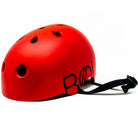 Bol Rubber Paint Bloody Red / Black - Helmet Angle View With Strap
