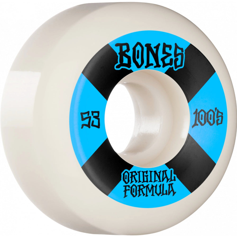 Bones 100's OG Formula V5 Sidecut White - Skateboard Wheels 53mm