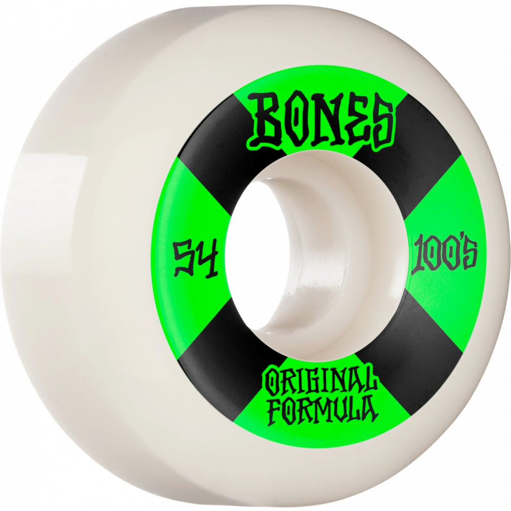 Bones 100's OG Formula V5 Sidecut White - Skateboard Wheels 54mm