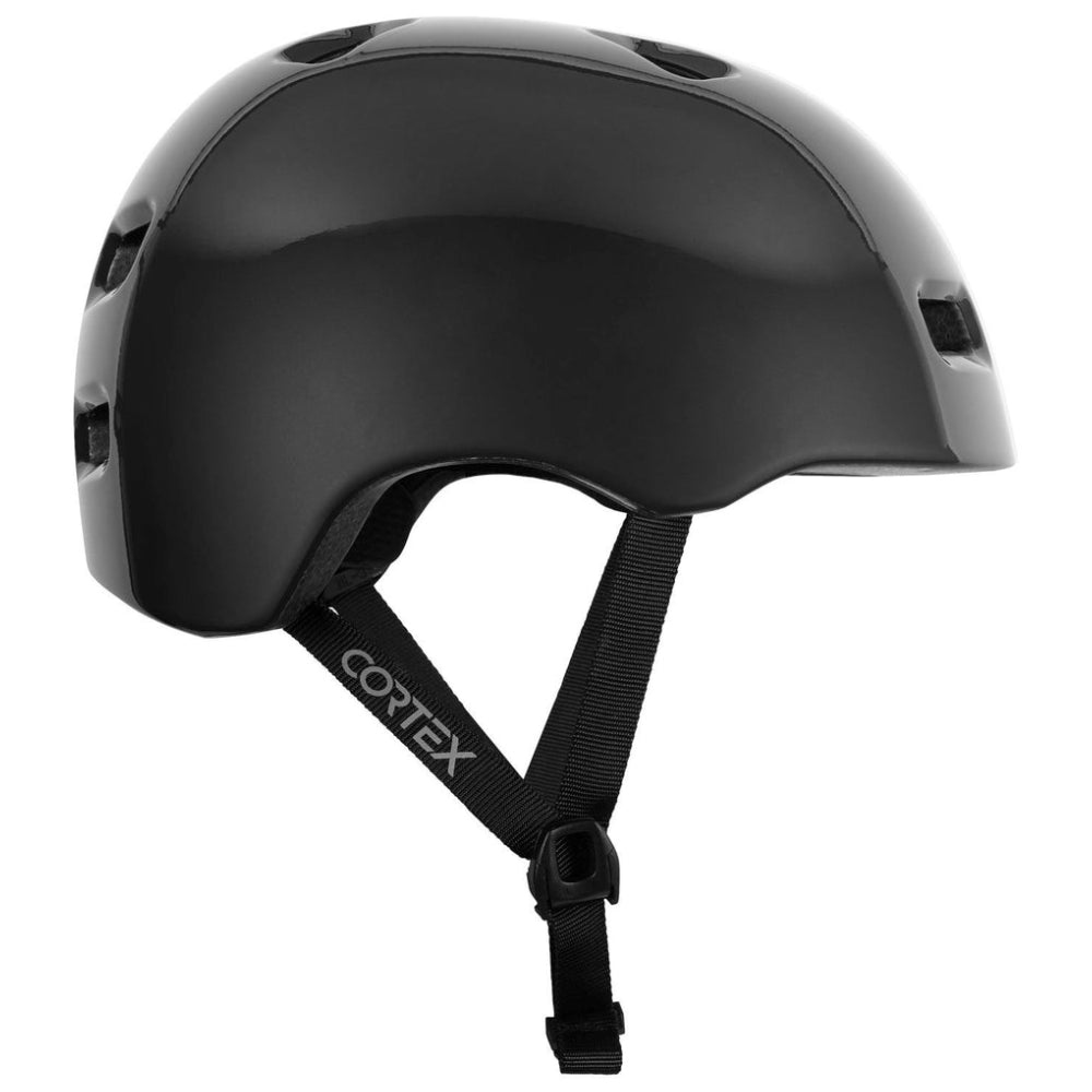 Cortex Conform (CERTIFIED) Multi Sport Gloss Black - InMould Lightweight Helmet Side