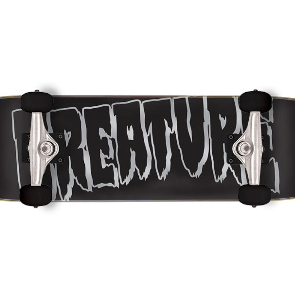 Creature Logo Outline Metalic LG 8.25 - Skateboard Complete Close Up