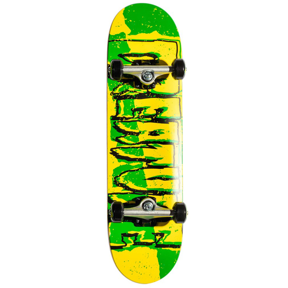 Creature Mini Ripped Logo Green / Yellow 7.5 - Skateboard Complete