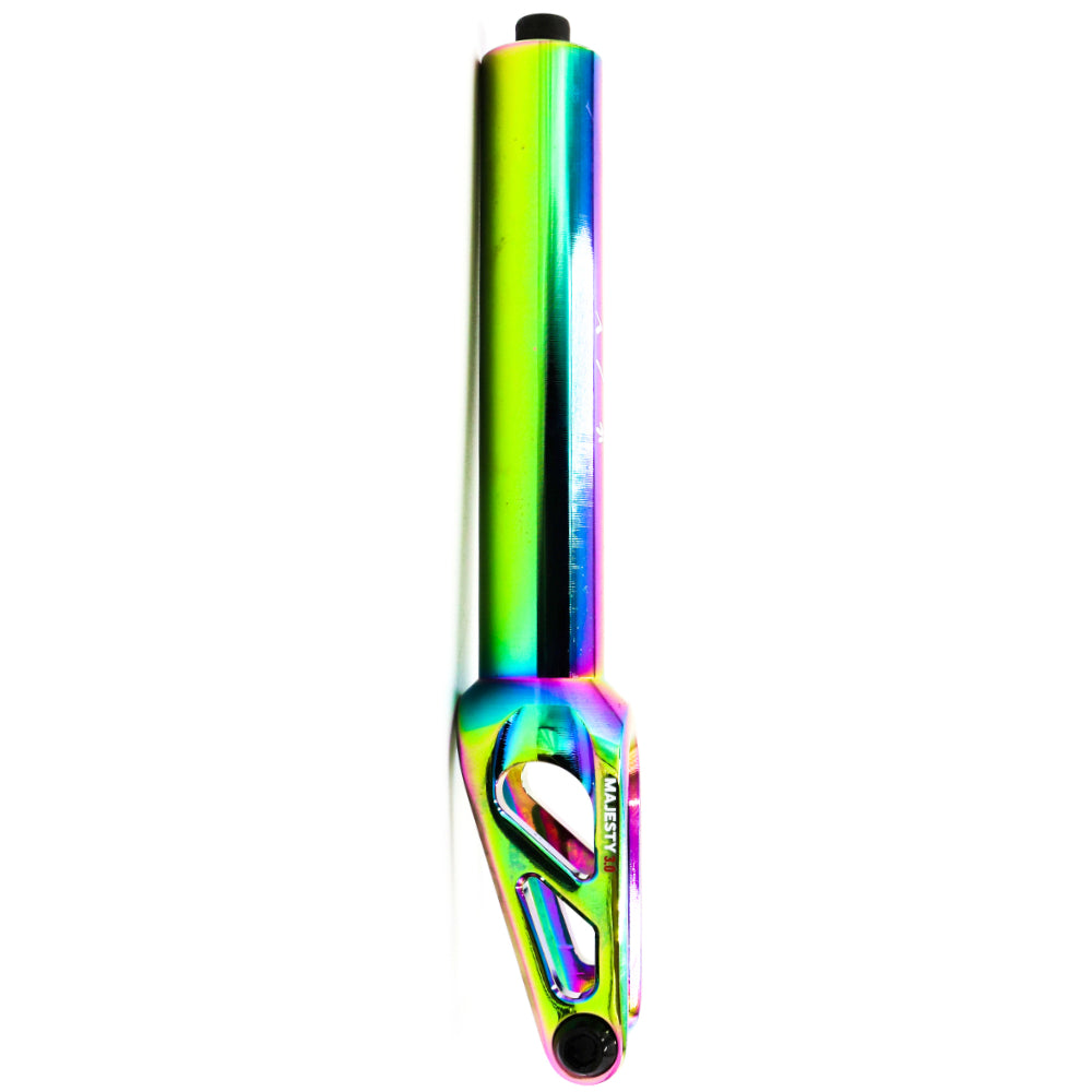 Drone Majesty 3.0 Freestyle Scooter Fork 30mm Compatible Neochrome Oilslick Rainbow Side