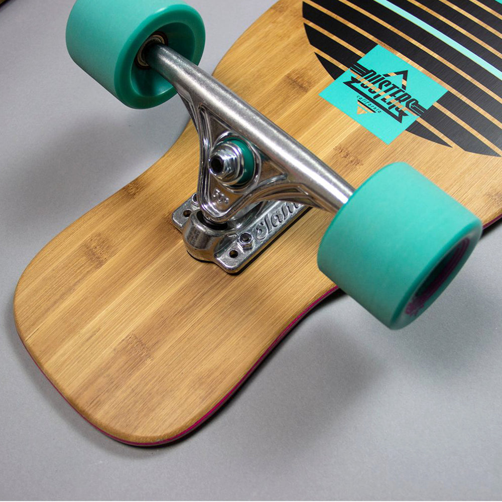 Dusters Wanderlust Teal Purple 47" - Longboard Complete Fiberglass and Bamboo Construction