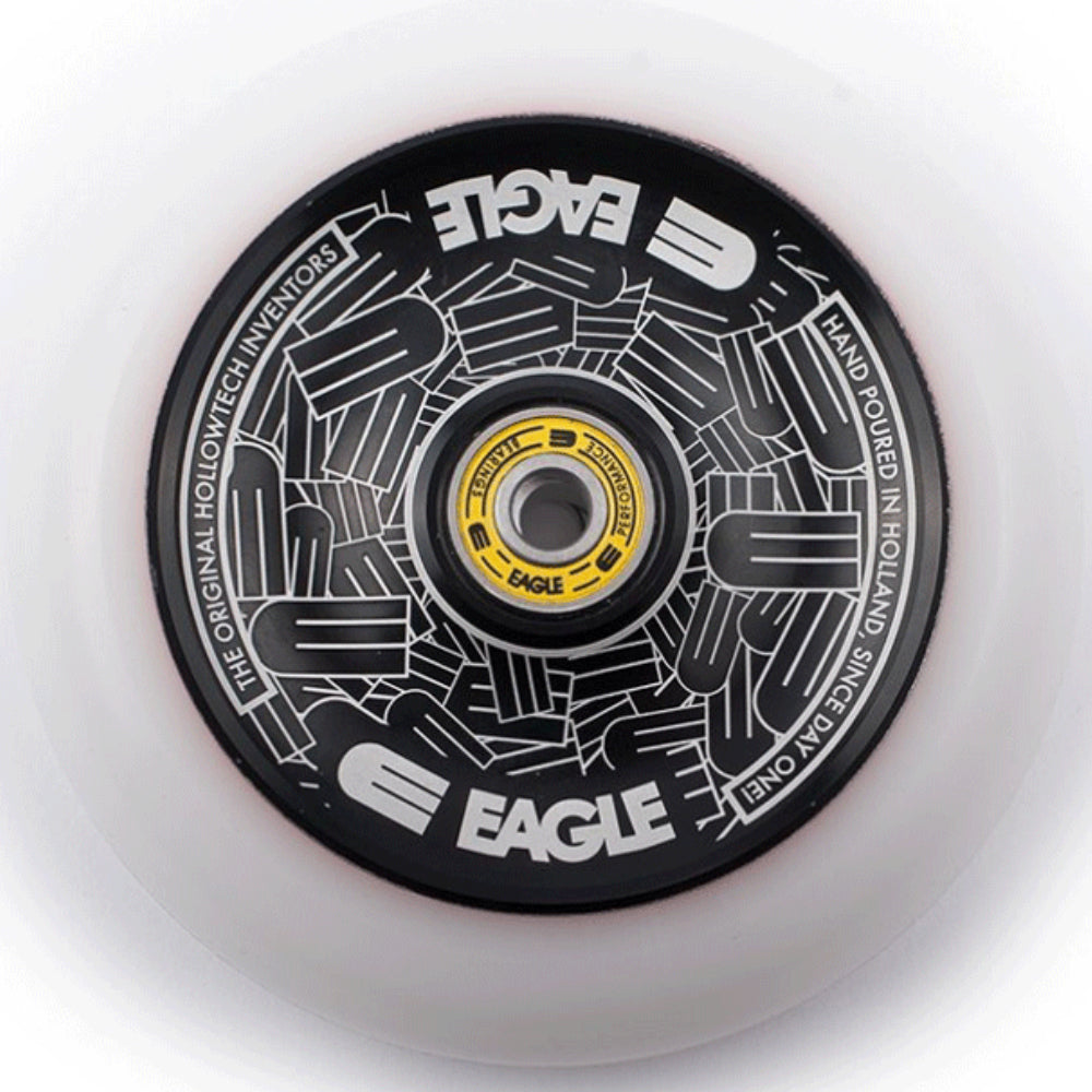 Eagle Radix Hollowtech Black Core 115x30mm (PAIR) - Scooter Wheels White