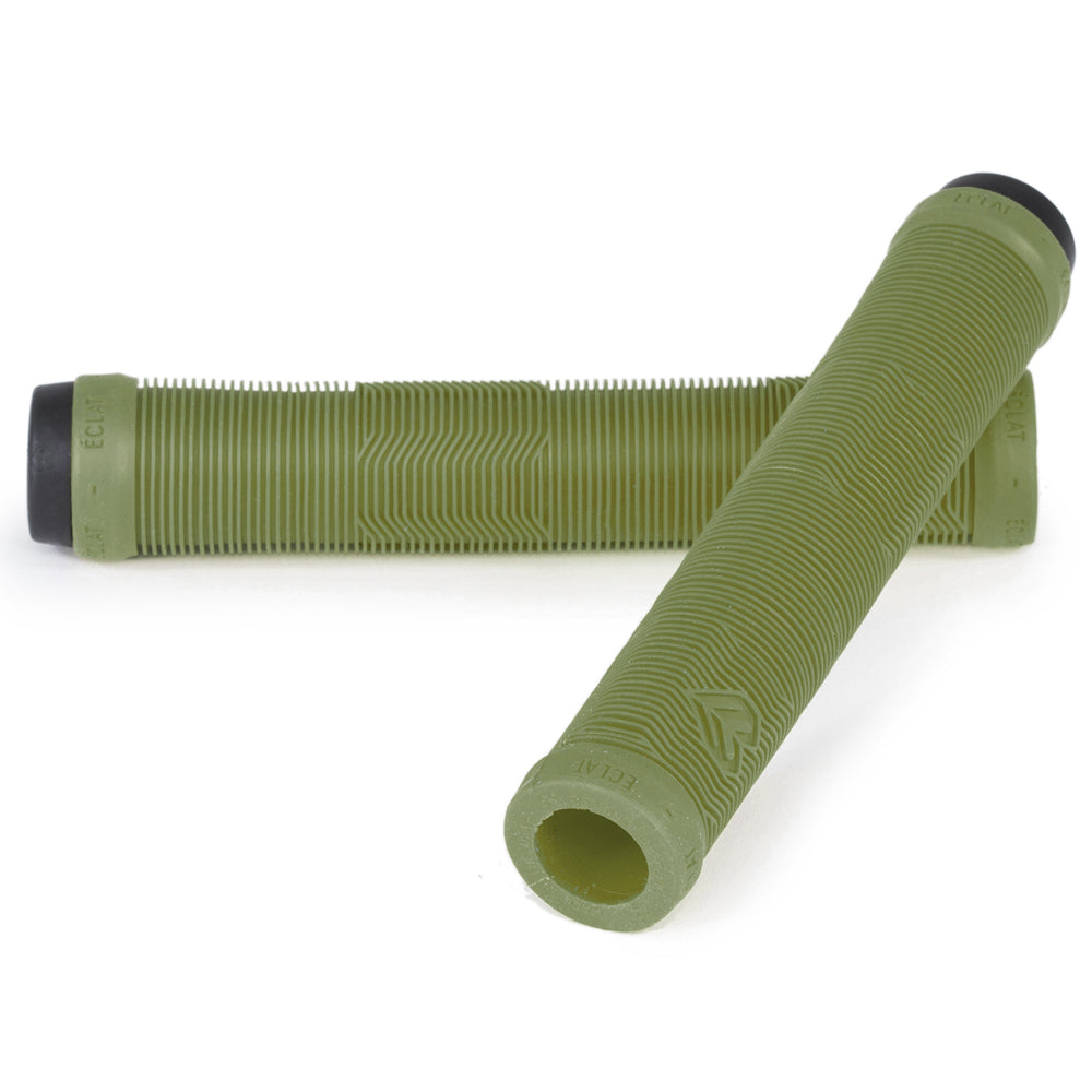 Eclat Pulsar Grips Made By ODI In USA With Their Super Soft Rubber Compound - Army Green