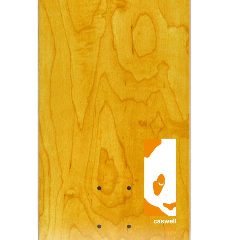 Enjoi Berry Box Panda R7 Orange 8.5 - Skateboard Deck Close Up