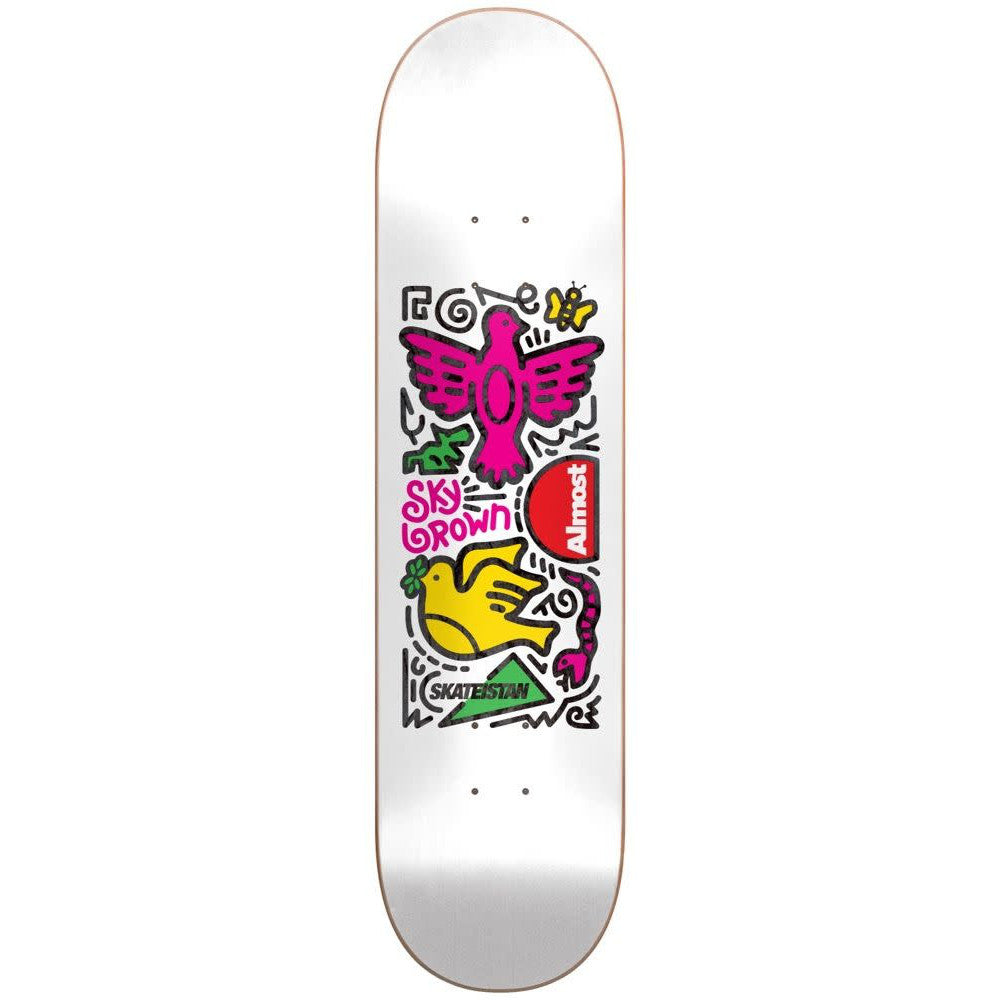 Almost Skateistan Sky Doodle R7 White 8.0 - Skateboard Deck