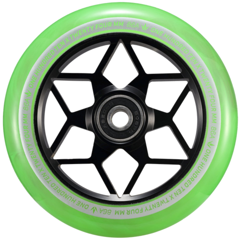 Envy Diamond 110mm Smoke Colors Scooter Wheels Green