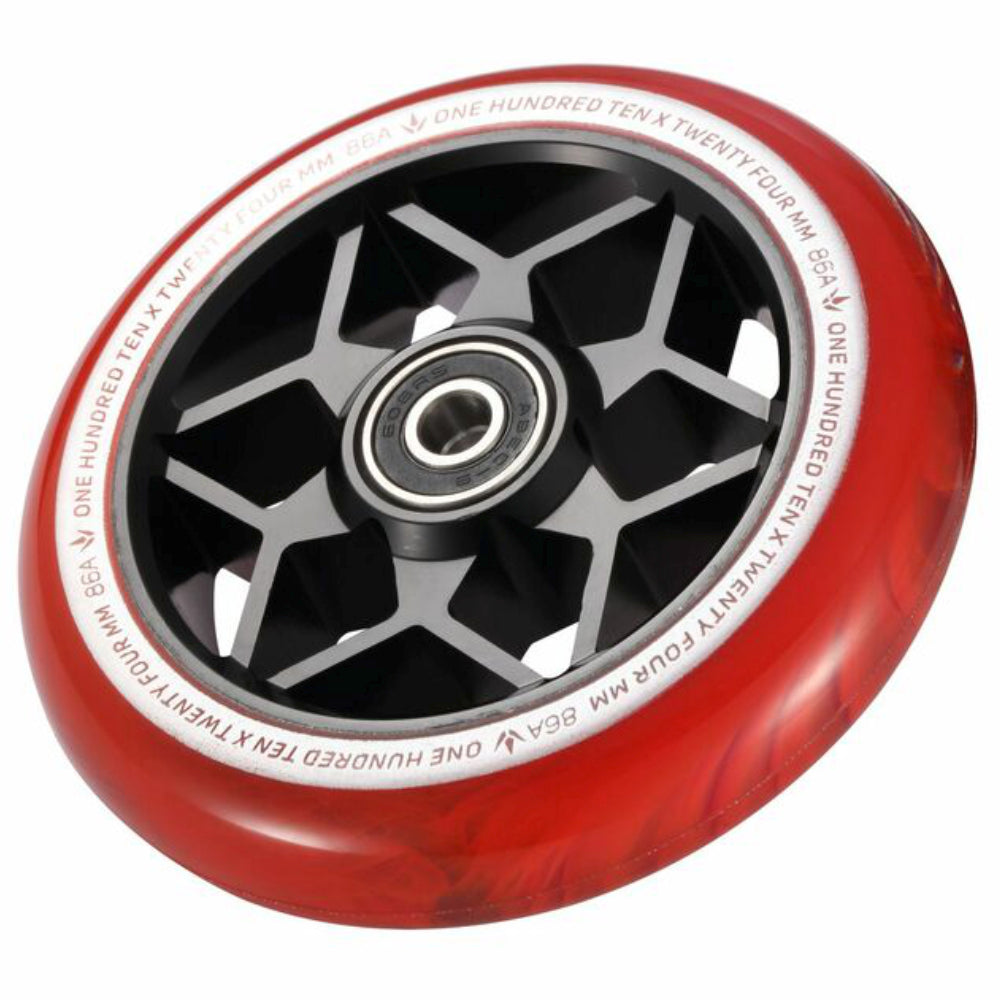 Envy Diamond 110mm Smoke Colors Scooter Wheels Red Angle