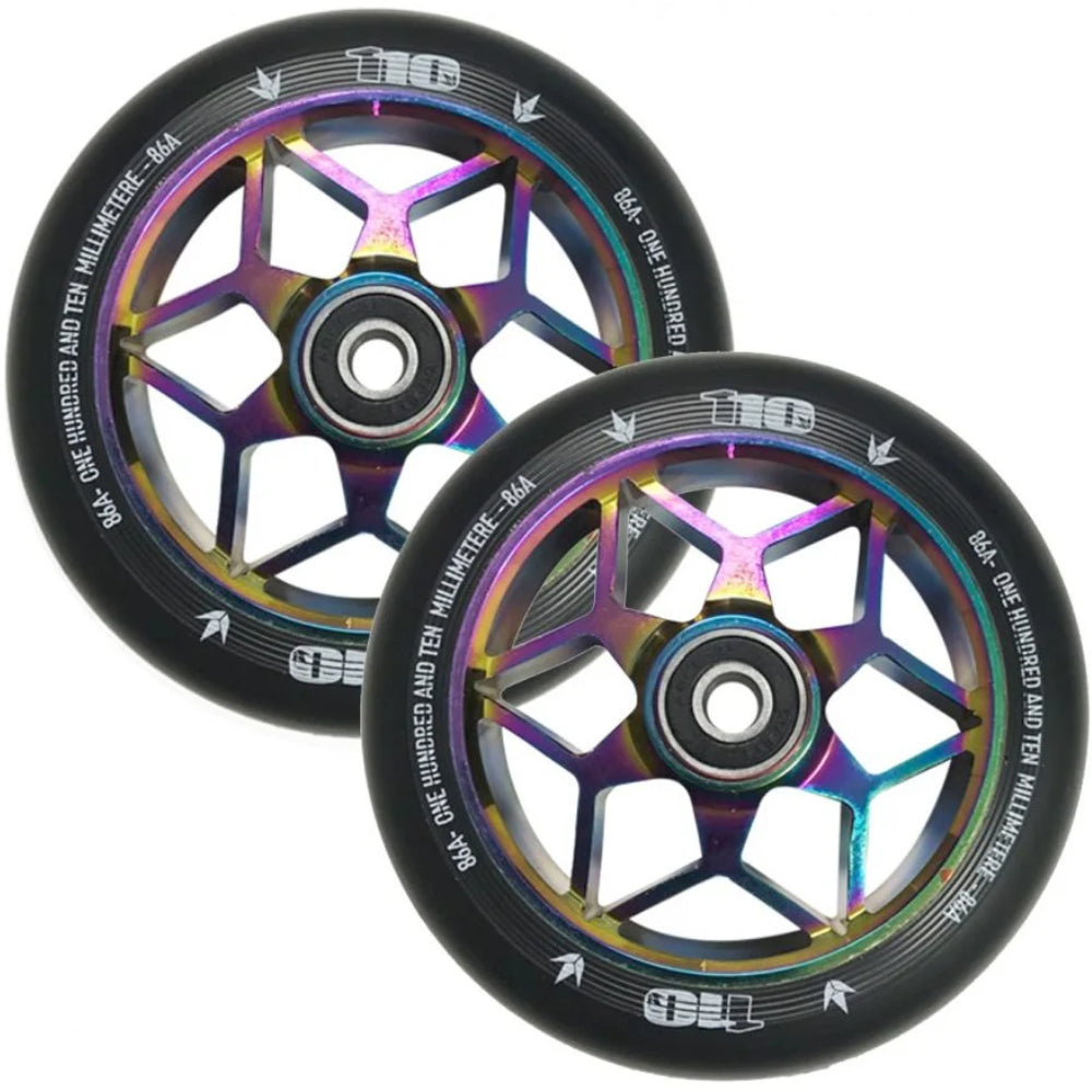 Envy Diamond 110mm (PAIR) - Scooter Wheels Oilslick Set