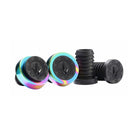 Envy Halo Bar Ends Oil Slick Rocket Fuel Neo Chrome For Freestyle Scooters