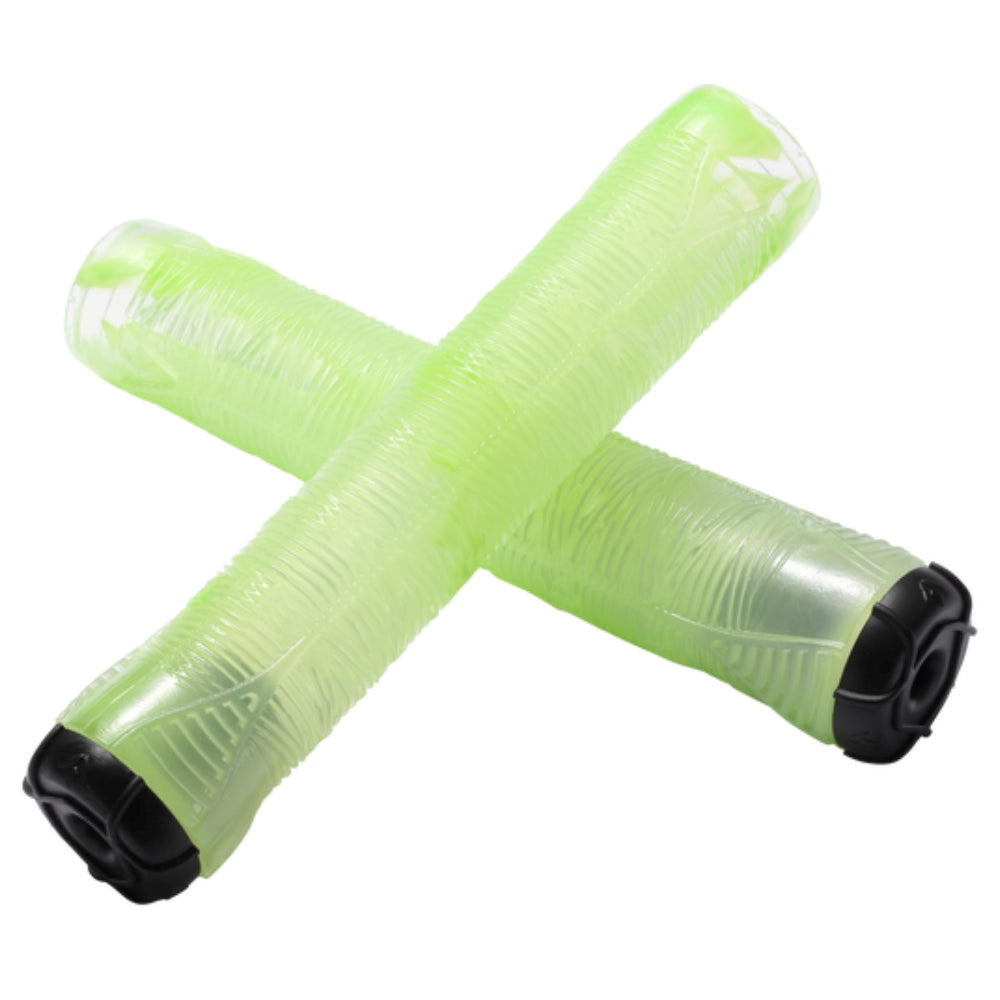 Envy Hand Grips V2 Smoke Colors Soft Compound Green Crossed