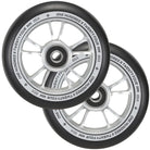 Envy Spoked 100mm (PAIR) - Scooter Wheels Silver Black Duo