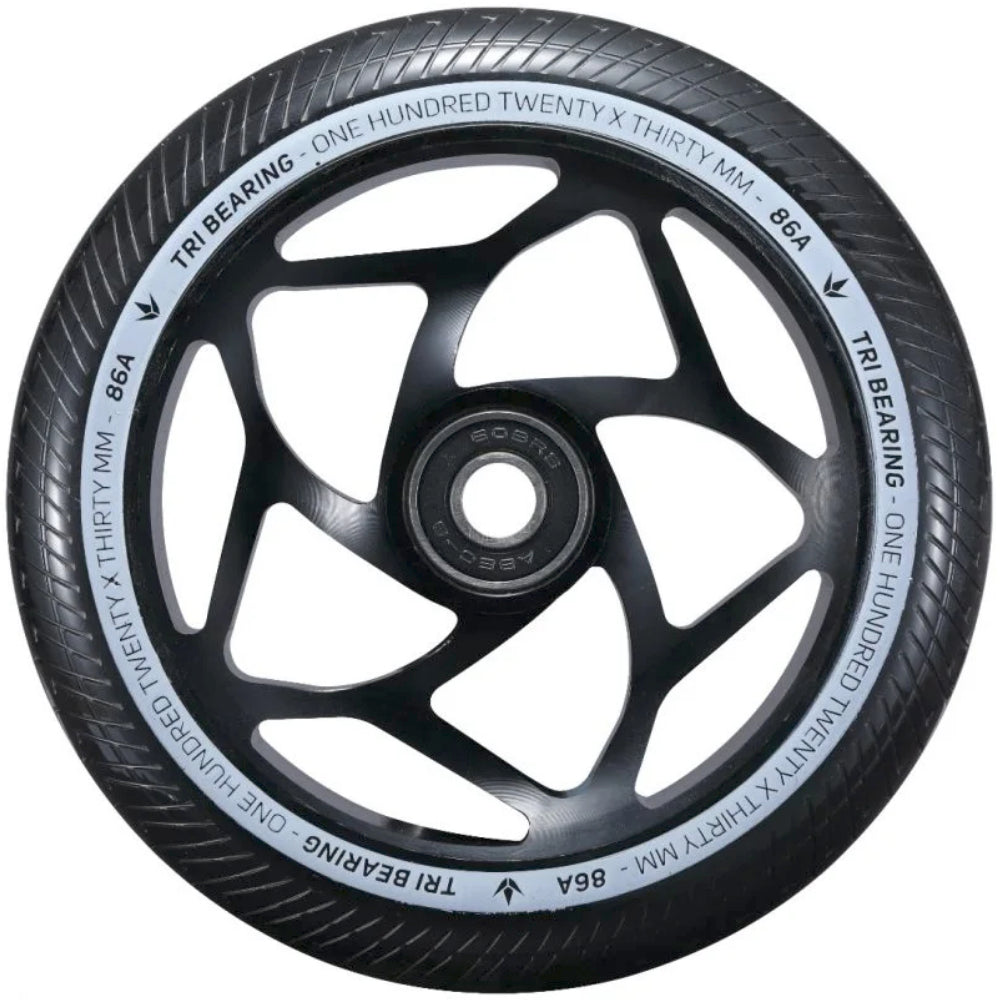Envy Tri-Bearing 120x30mm Black Black (PAIR) - Scooter Wheels Single
