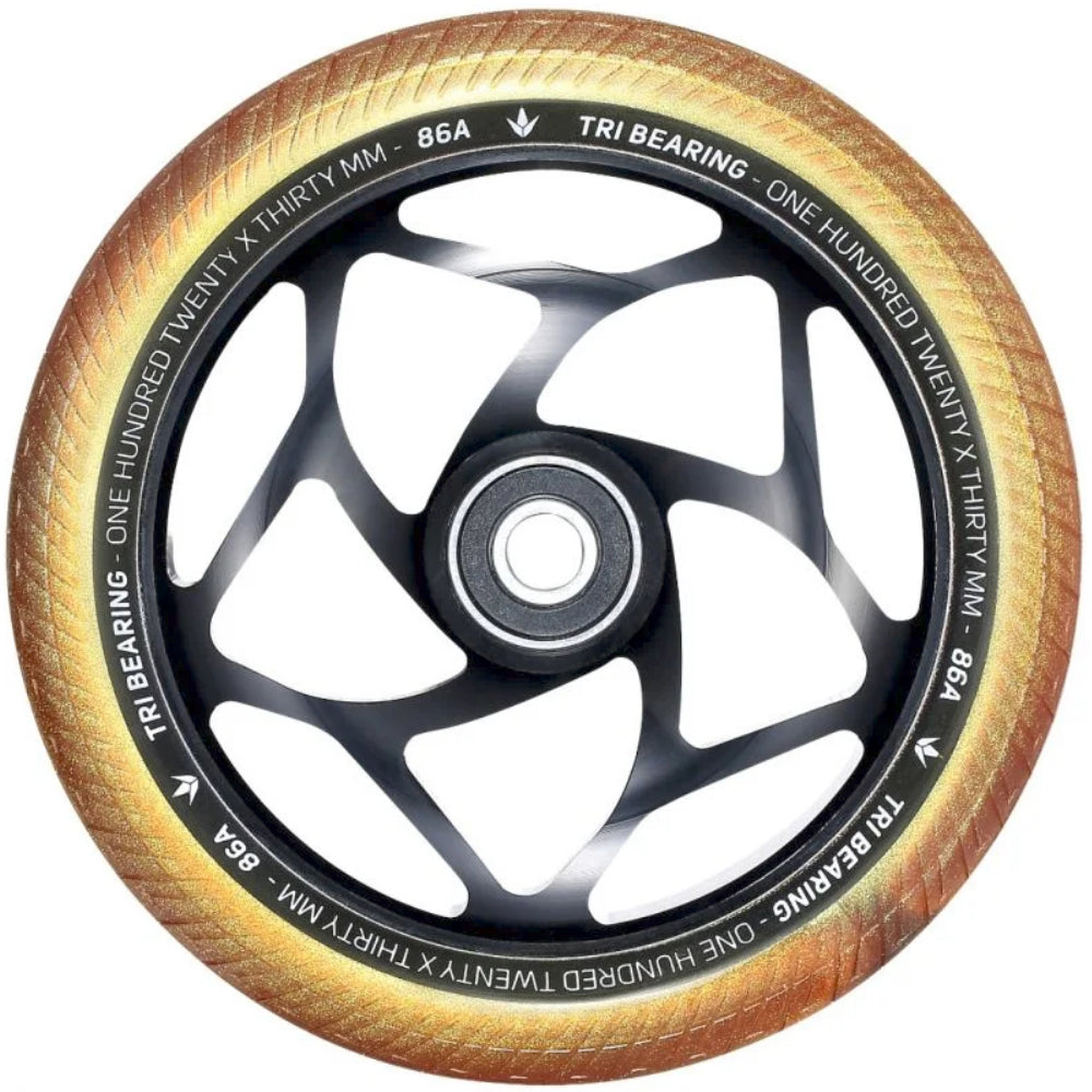 Envy Tri-Bearing 120x30mm Black Gold (PAIR) - Scooter Wheels Single