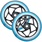 Envy Tri-Bearing 120x30mm Black Teal (PAIR) - Scooter Wheels Set