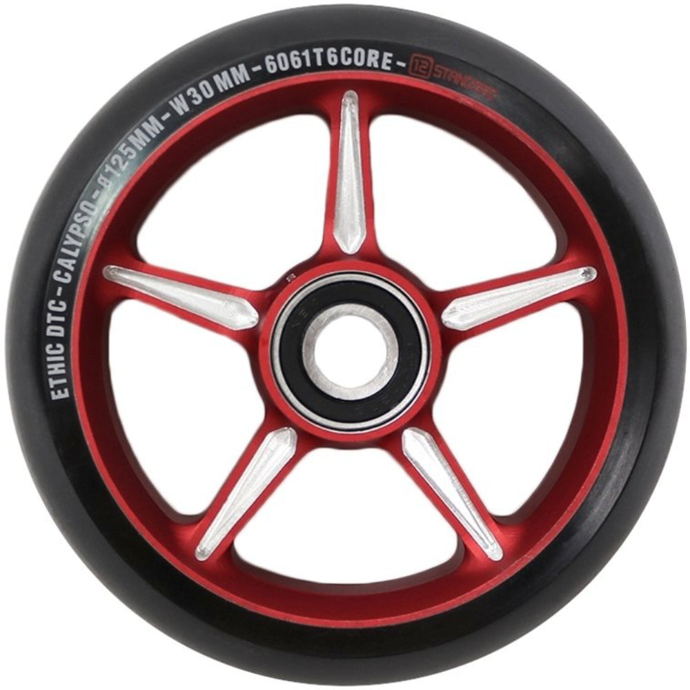 Ethic DTC 12STD Calypso 125mm (PAIR) - Scooter Wheels Red