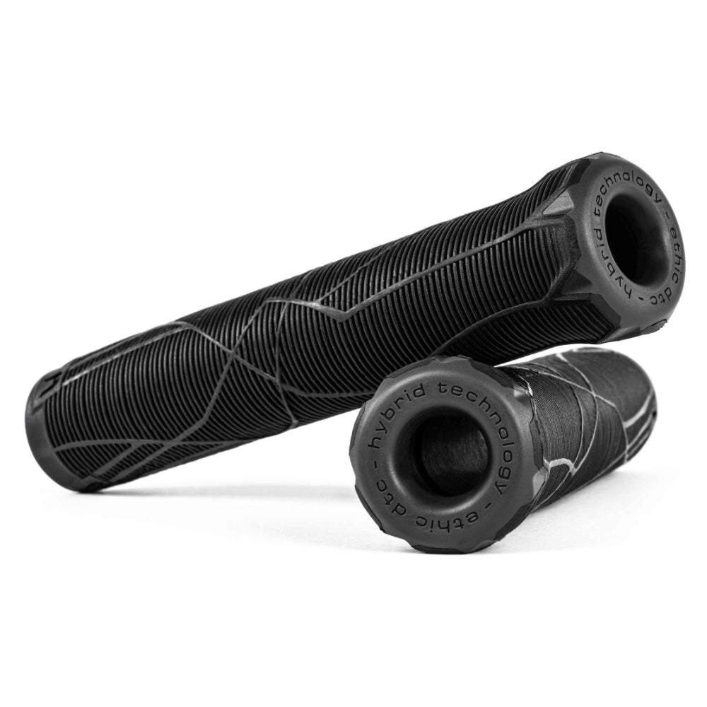 Ethic DTC Slim Rubber Grips With Integrated Bar Ends Black