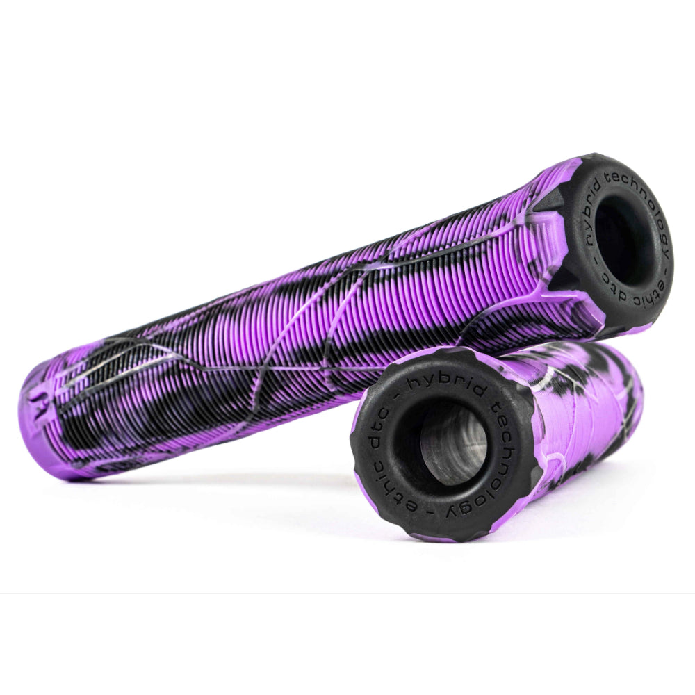 Ethic DTC Slim Rubber Grips With Integrated Bar Ends Purple