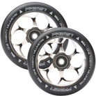 Fasen 6 Spoke 120mm Freestyle Freestyle Scooter Wheels 86a pu Chrome Pair