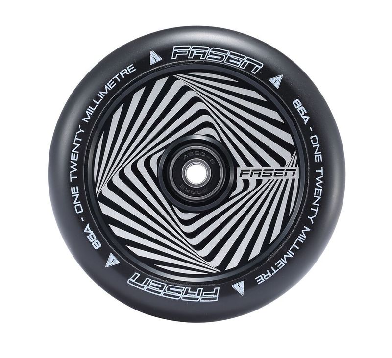 Fasen 120mm Hollow Core Hypno Square (SINGLE) - Scooter Wheel Black