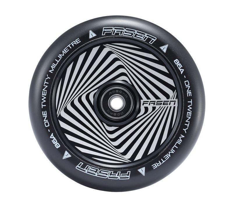 Fasen 120mm Hollow Core Hypno Square (SINGLE) - Scooter Wheel Black