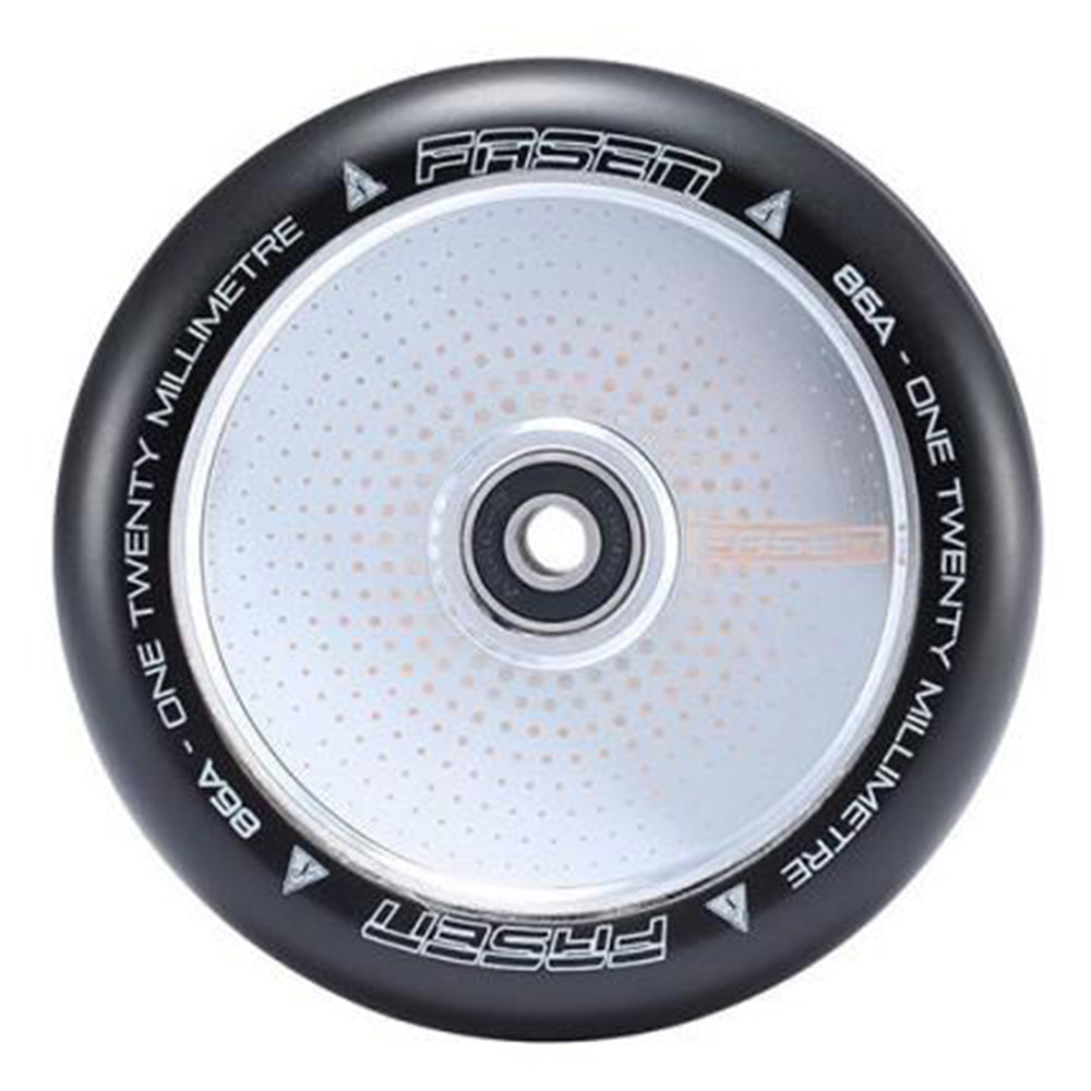 Fasen 120mm Hollow Core Hypno Dot (PAIR) - Scooter Wheels Chrome